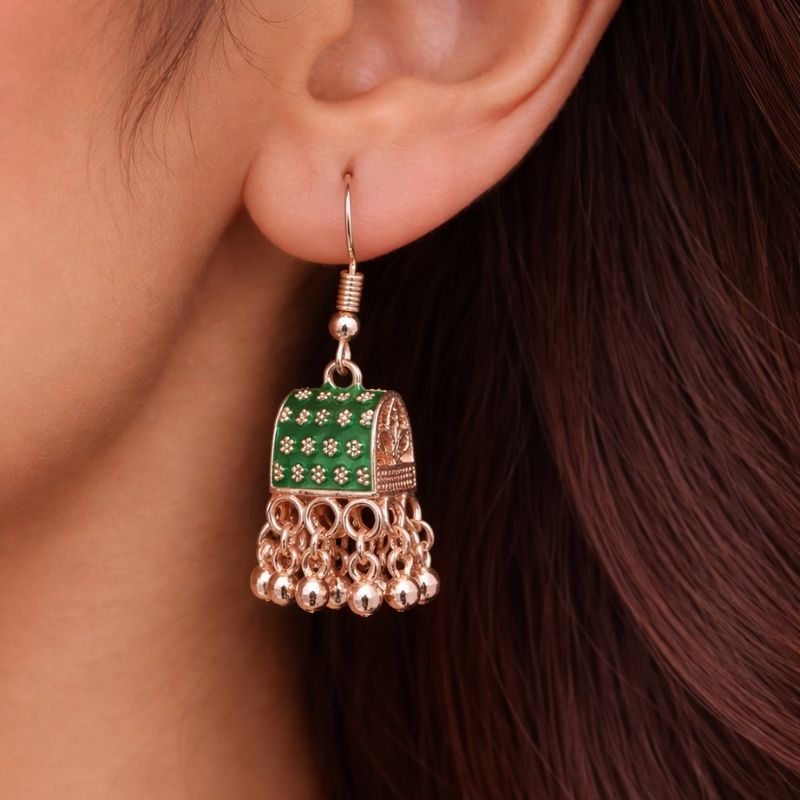 Minimalist Silver Toned Geometric Trapezoid Hoop Earrings