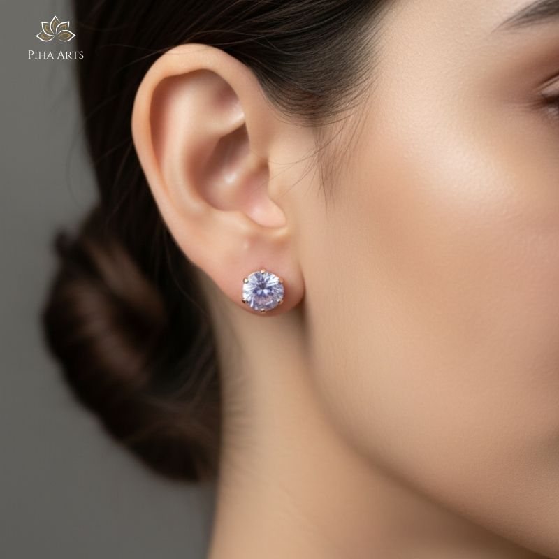 3-Pair Stud Earring Set: Pearl Halo, Black Floral & Crystal Solitaire