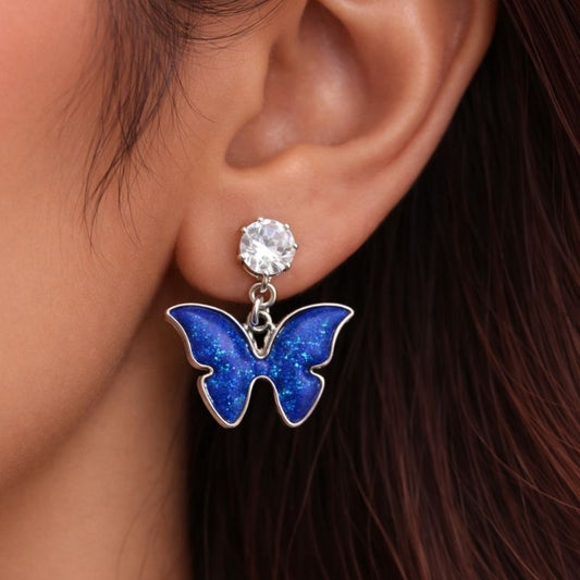 Modern Silver Toned Geometric Trapezoid Hoop Earrings