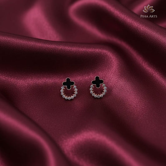 Daily Wear 3-Pair Stud Set: Clover, Pearl & AD Crystal